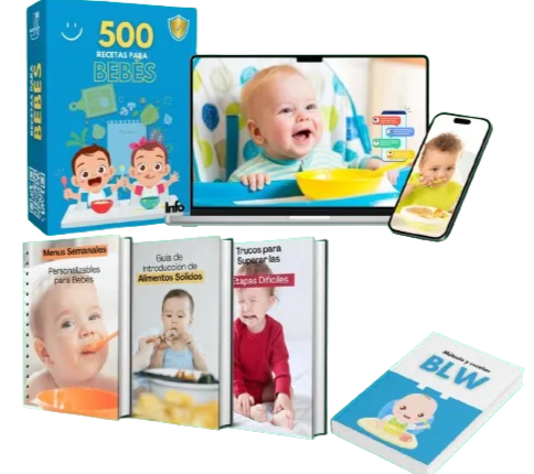 La Guía Definitiva del Cuidado Infantil: +500 RECETAS y 8 BONOS DE REGALO 🎁 para un Bebé Feliz y Saludable